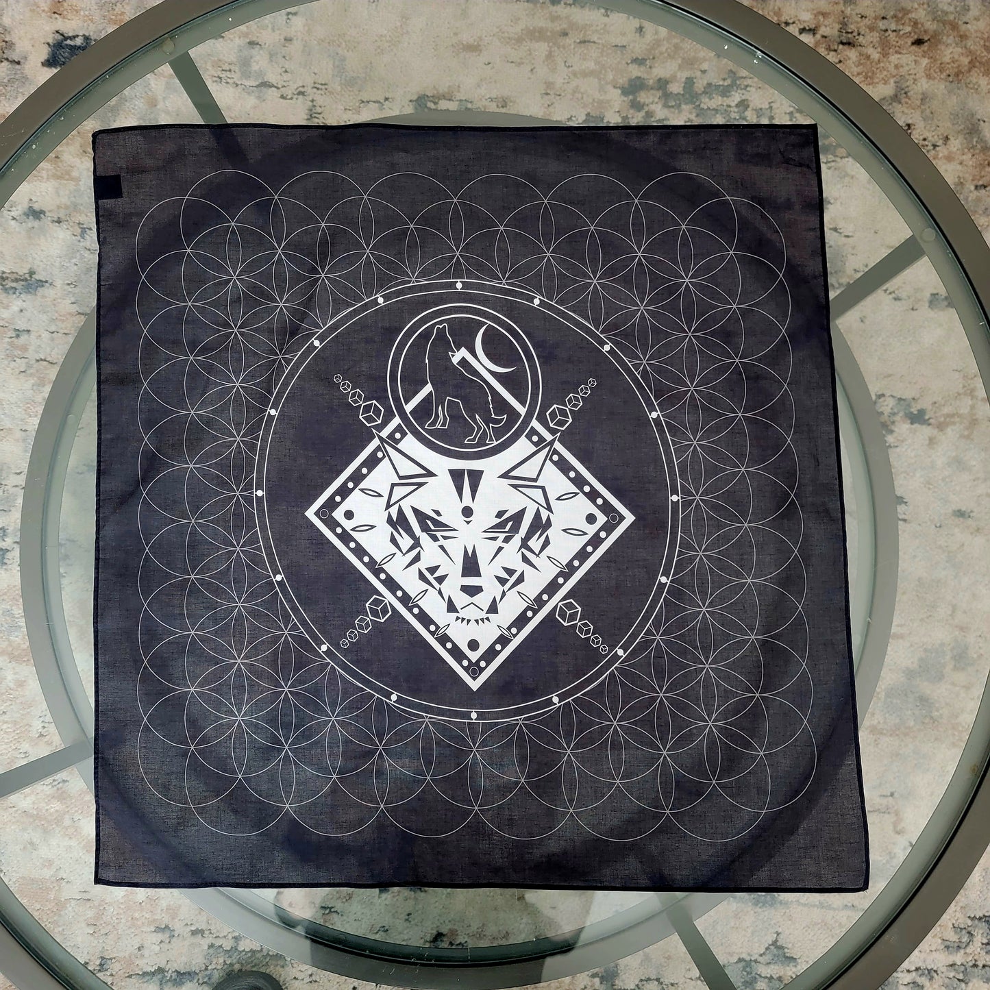 WOLF SPIRIT | CLOTH BANDANA | CRYSTAL GRID | $11.11