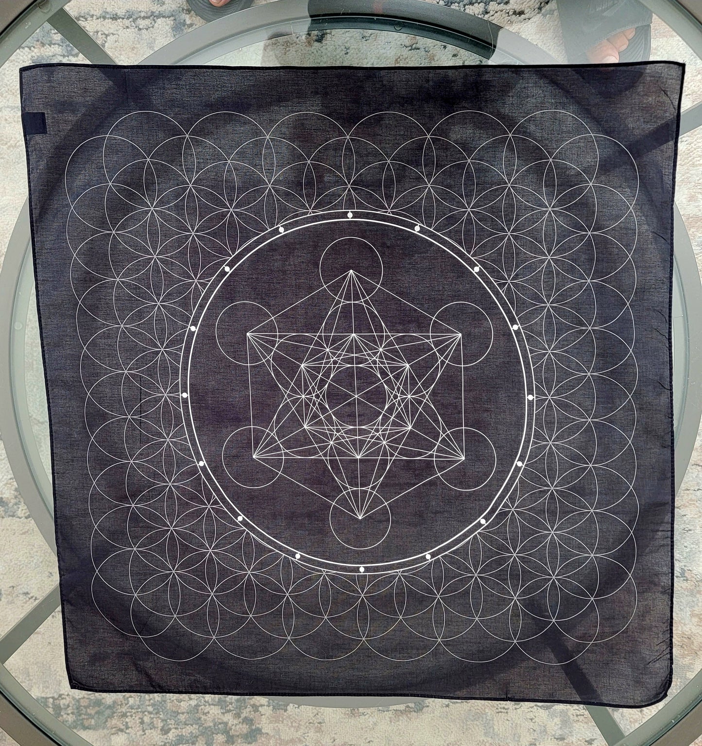 METATRONS CUBE | CLOTH BANDANA | CRYSTAL GRID | $11.11