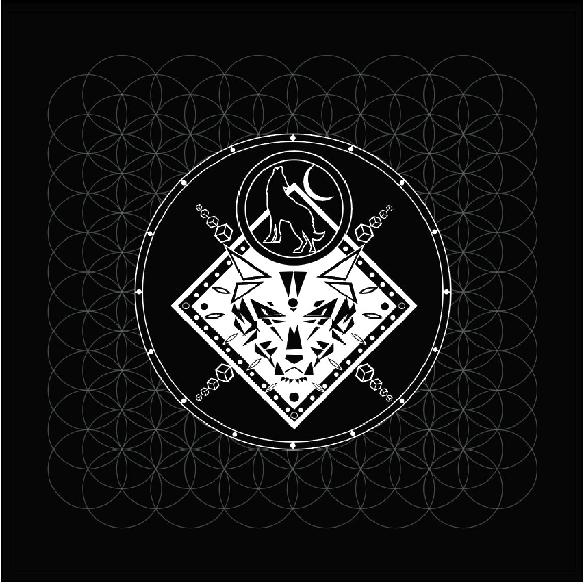 WOLF SPIRIT | CLOTH BANDANA | CRYSTAL GRID | $11.11