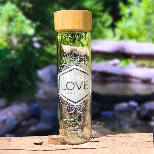 LOVE YOURSELF VIBE BOTTLES | BAMBOO CAP | 20 OZ.