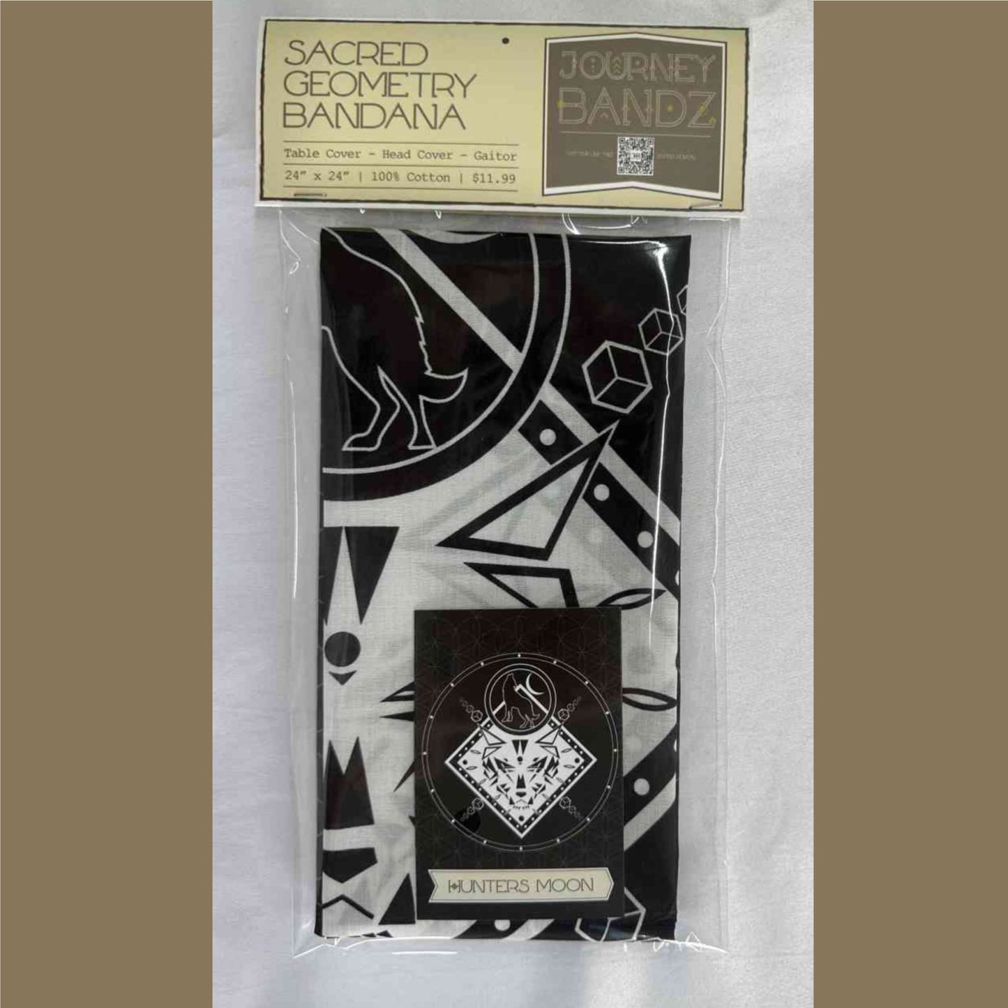 WOLF SPIRIT | CLOTH BANDANA | CRYSTAL GRID | $11.11